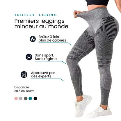 TROIS3D - Legging 3D Innovant, Confort & Bien-Être